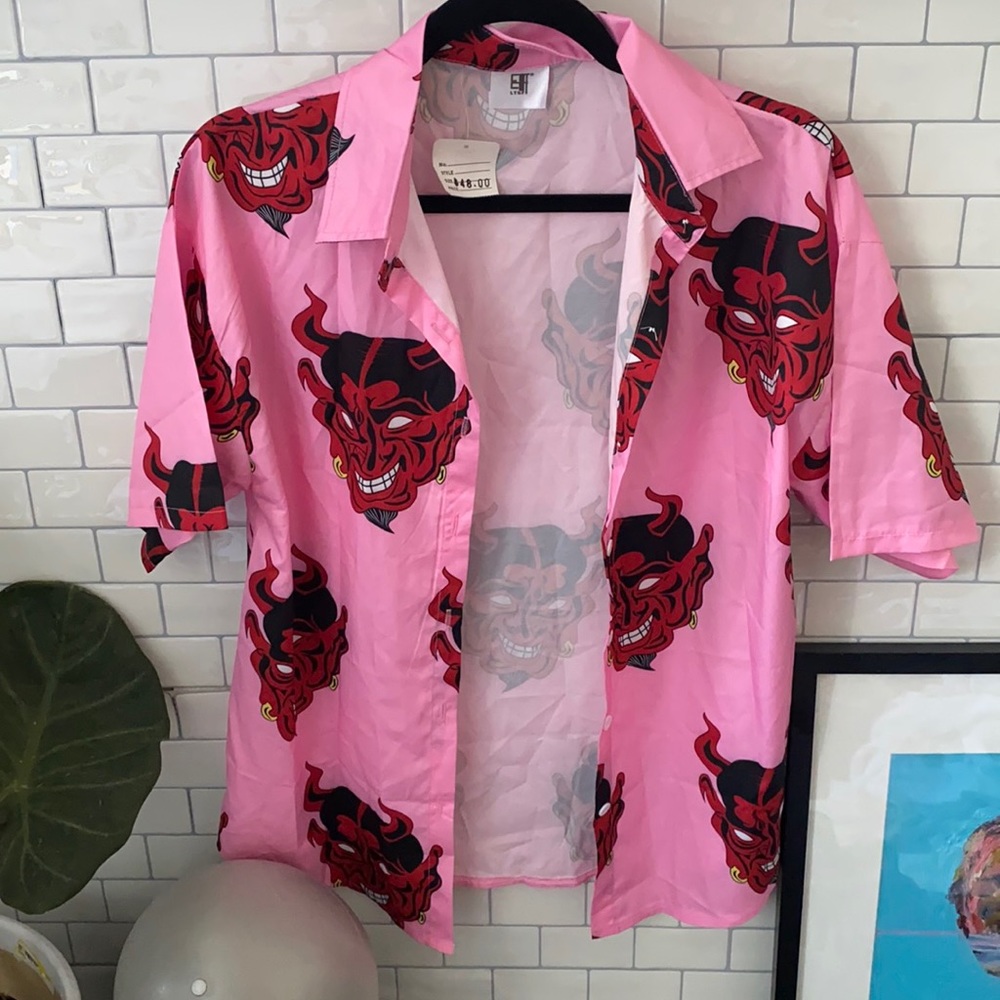 Satin Button Down - image 1